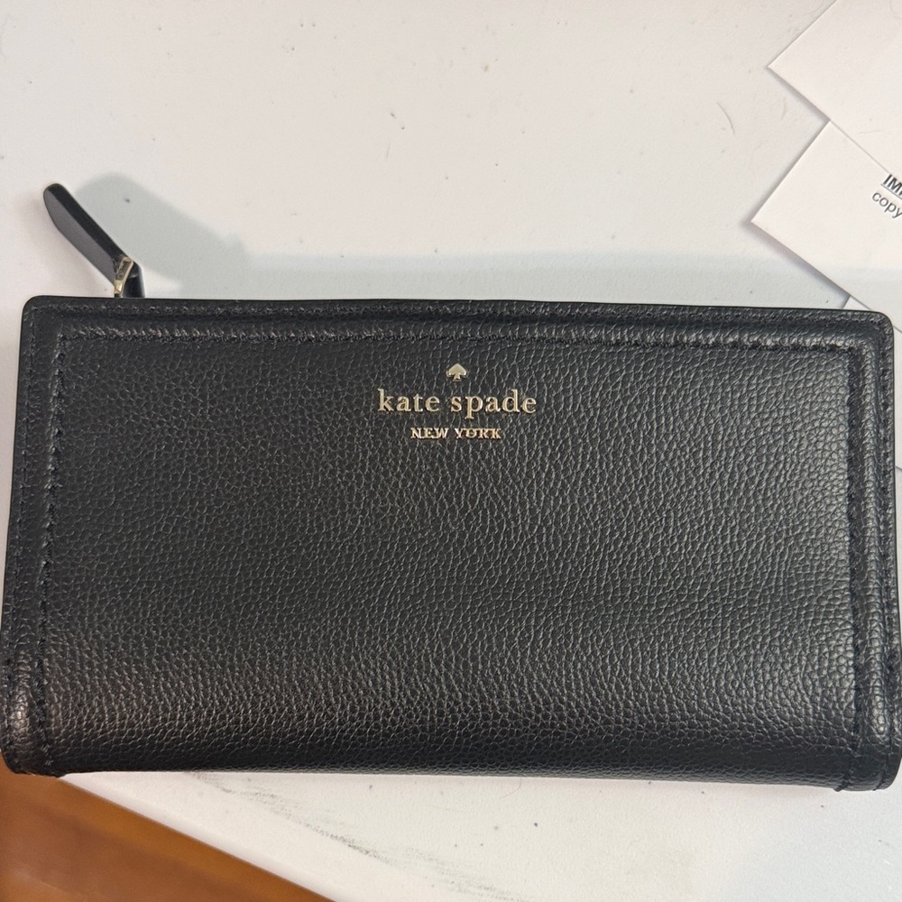 Kate Spade Black Textured Wallet
